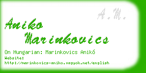 aniko marinkovics business card
